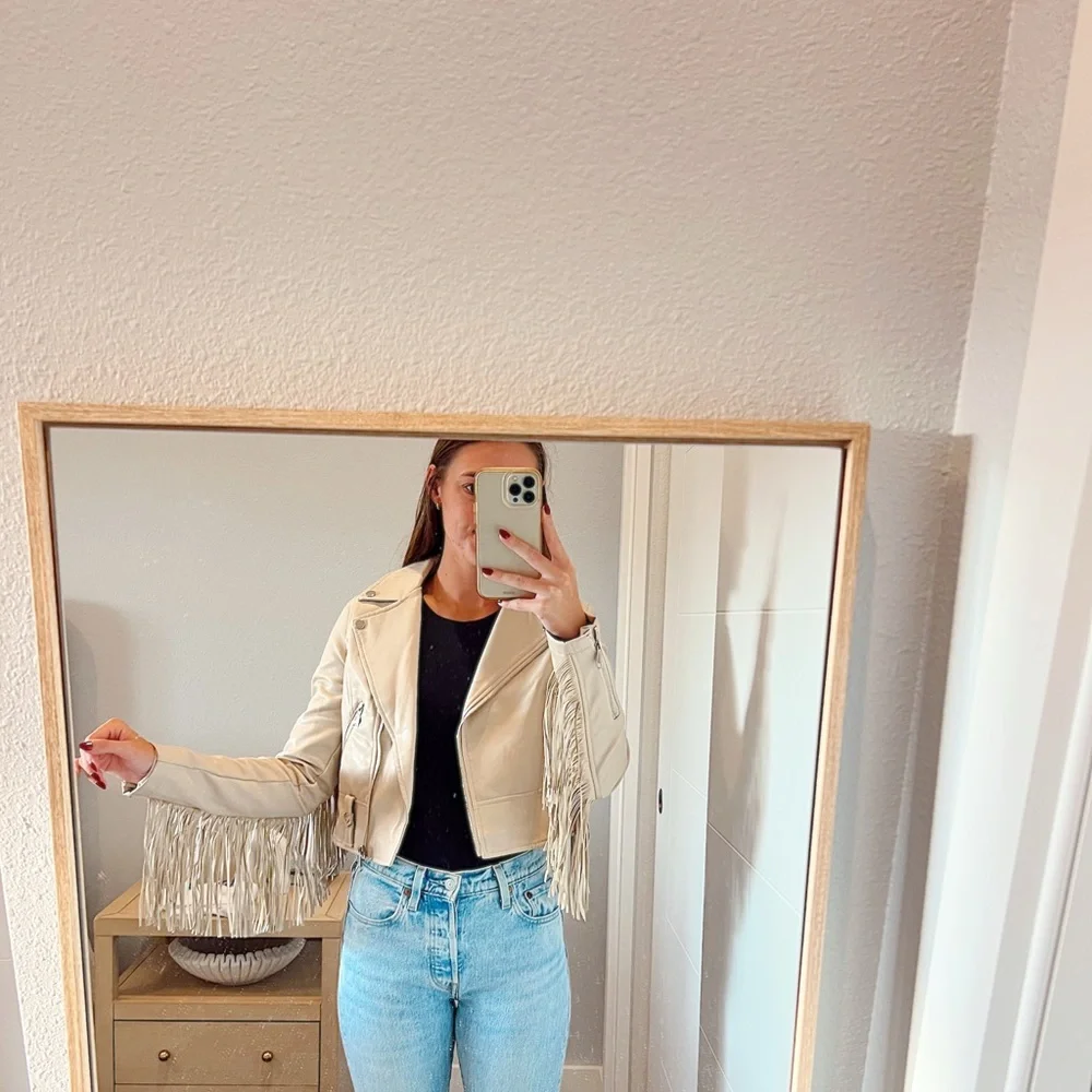 NWT Nasty Gal Fringe Faux Leather Jacket - Picture 1 of 3